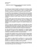 Análisis de la noticia “Panamá y la producción de energía” del periódico Capital Financiero