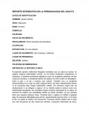 REPORTE INTEGRATIVO DE LA PERSONALIDAD DEL ADULTO.