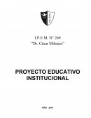 Proyecto Educativo Institucional Esc. César Milstein.