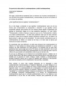 Un punto de vista sobre lo contemporaneo.