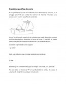 Presión especifica de corte.