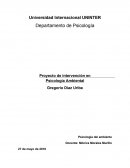 Proyecto de intervención en Psicología del Ambiente.