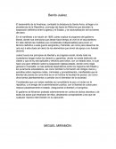 El benemérito de la Américas, combatió la dictadura de Santa Anna; al llegar a la presidencia de la República, promulgo las leyes de Reforma que decretan la separación definitiva entre la iglesia y el Estado, y la nacionalización de los bienes del c