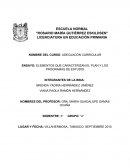 ENSAYO: ELEMENTOS QUE CARACTERIZAN EL PLAN Y LOS PROGRAMAS DE ESTUDIO
