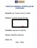 PRÁCTICA DIRIGIDA: INTERVALOS DE CONFIANZA