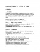 UNIVERSIDADES DE SANTA ANA UNASA