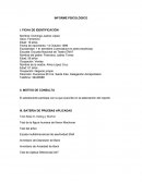 INFORME PSICOLÓGICO - ADOLESCENCIA.