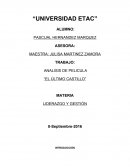 Analisis pelicula el ultimo castillo