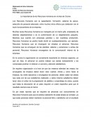 La Importancia de los Recursos Humanos en el área de la Cocina