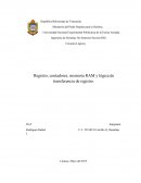 Registro, contadores, memoria RAM y lógica de transferencia de registro.