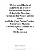 Análisis: Vlad- Carlos Fuentes..