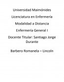 Modalidad a Distancia Enfermería General I