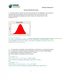 Contabilidad: Ejercicios distribución normal. Página 1