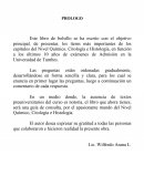 Items más importantes de los capítulos del Nivel Químico, Citología e Histología