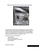 Falla en la operación 50 de la puerta interior delantera