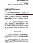 Incidente de pension alimentica no pagadas.