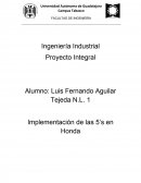 Implementación de las 5S en Honda Tabasco 2000: Análisis de mejora en el área de oficinas