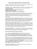 Fuentes Internacionales del Derecho Internacional Privado.