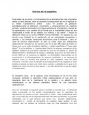 Inicios de la logistica.