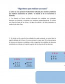 Algoritmos para realizar una suma