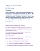 Fragmento del diario de una joven.