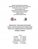 PRODUCCIÒN Y EJECUCIÒN DE NOTICIERO RADIAL PARA ESTUDIANTES DE COMUNICACIÓN SOCIAL