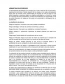 RESUMEN La Administración de riesgos.