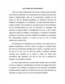 Los niveles de conocimiento. Página 1
