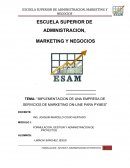 TEMA: “IMPLEMENTACION DE UNA EMPRESA DE SERVICIOS DE MARKETING ON-LINE PARA PYMES”