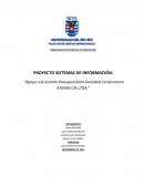 Apoyo a la gestión presupuestaria sociedad constructora Atenas Cía Ltda