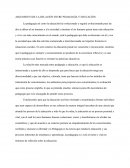 ARGUMENTO DE LA RELACIÓN ENTRE PEDAGOGÍA Y EDUCACIÓN.