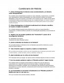 Cuestionario de historia.