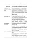 ORGANISMO INTERNACIONALES Y SU PARTICIPACIÓN EN LA EDUCACIÓN SUPERIOR EN MÉXICO