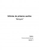 INFORME DE PRIMEROS AUXILIOS.