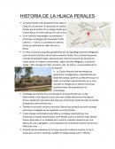 Historia de la huaca perales.