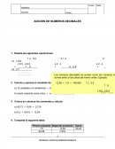 Adición de números decimales