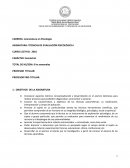 TÉCNICAS DE EVALUACIÓN PSICOLÓGICA