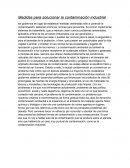 Medidas para solucionar la contaminación industrial.
