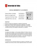 USO DEL AMPERIMETRO Y EL VOLTIMETRO.