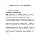 PLAN DEL PROYECTO DE INVESTIGACIÓN