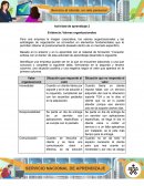 Evidencia: Valores organizacionales