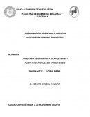 PROGRAMACION ORIENTADA A OBEJTOS “DOCUMENTACION DEL PROYECTO”