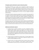 Principales aportes del derecho natural al derecho positivo