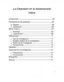 Depresión en la adolescencia.