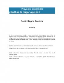 Proyecto Integrador ¿Cuál es la mejor opción?. Página 1