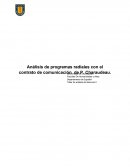 Análisis de programas radiales con el contrato de comunicación de P. Charaudeau.