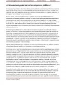 Cómo deben gobernarse las empresas públicas