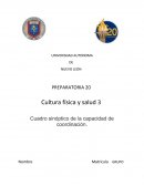 Cultura física y salud 3 Cuadro sinóptico de la capacidad de coordinación.