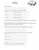 CUESTIONARIO - BIBLIA