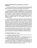 El nivel de madurez para el aprendizaje de la lectura-escritura.